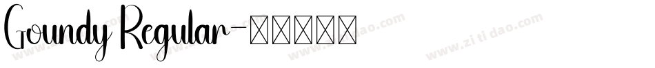 Goundy Regular字体转换